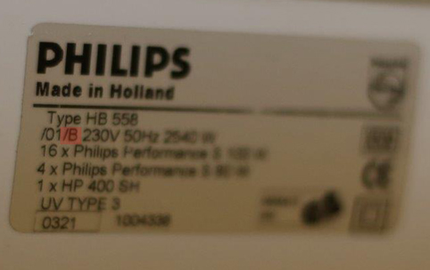 Collagenröhren Röhrensatz Philips HB 555 versch Bräunungsstärken 